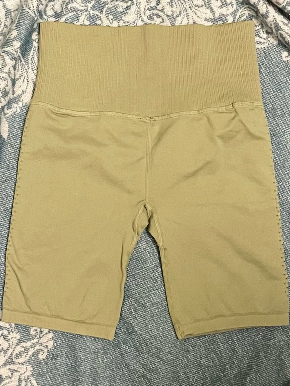 FP Movement NWOT Good Karma Bike Shorts- Size M/L; Olive Green